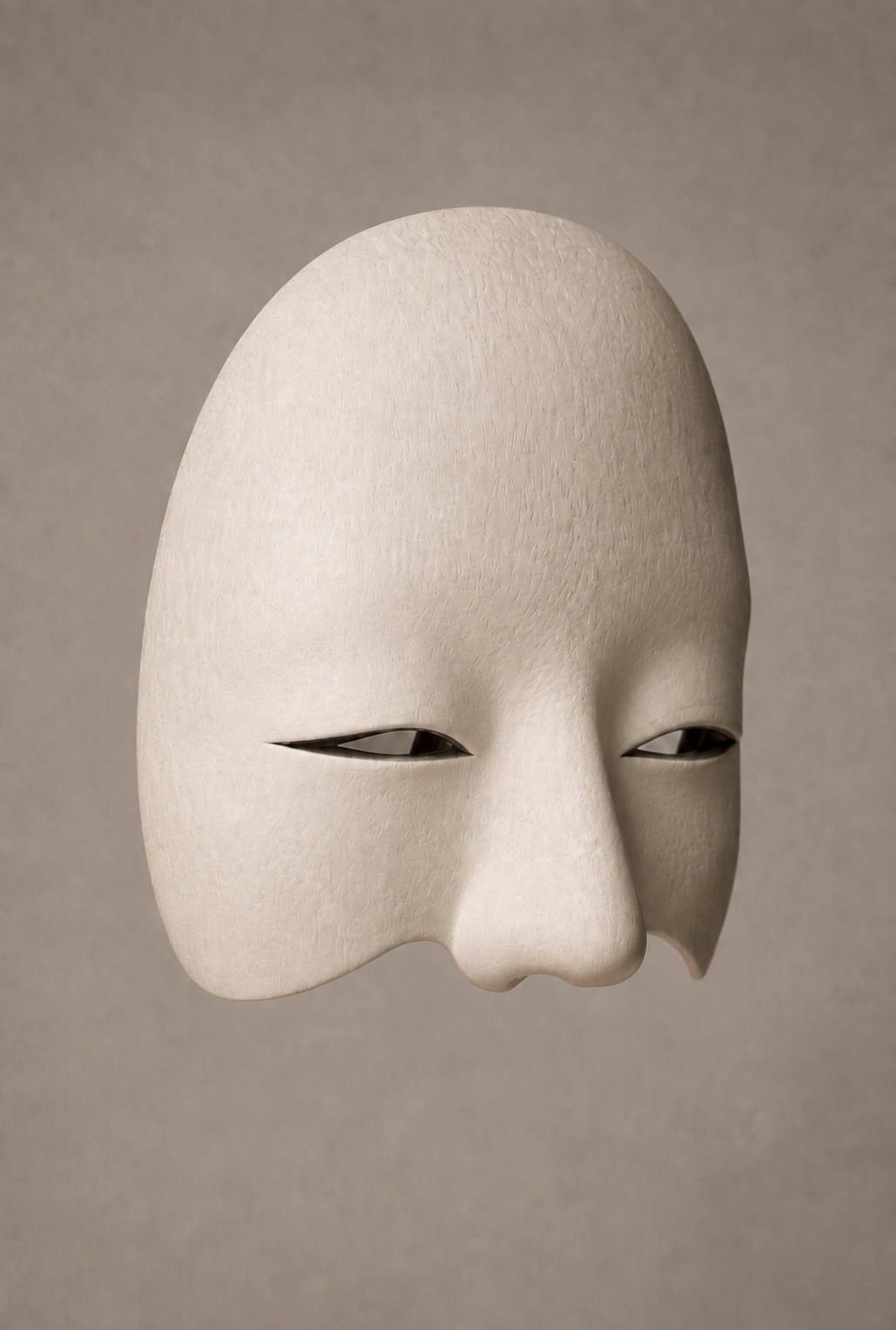 White Noh half-mask